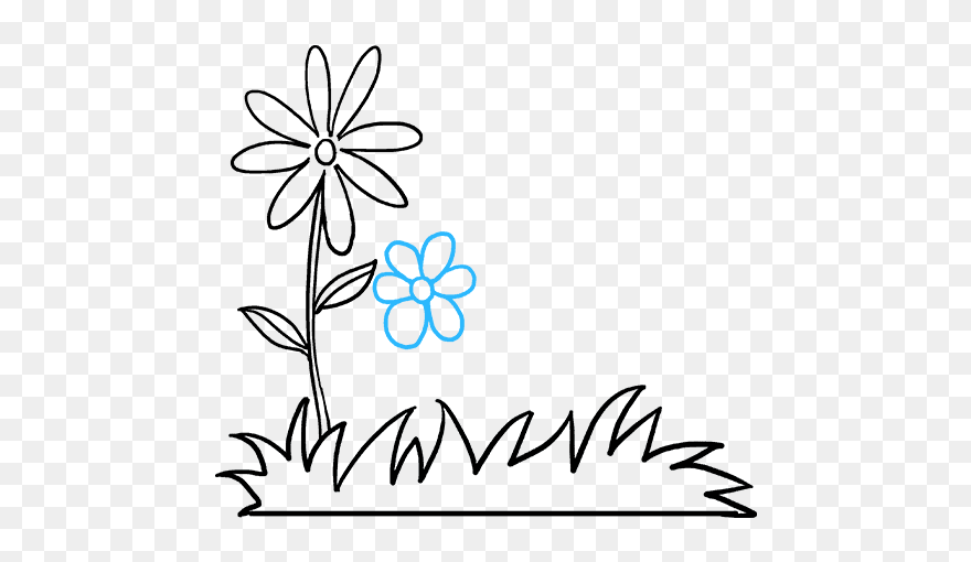 How To Draw Flower Garden - Flower Garden To Draw Clipart