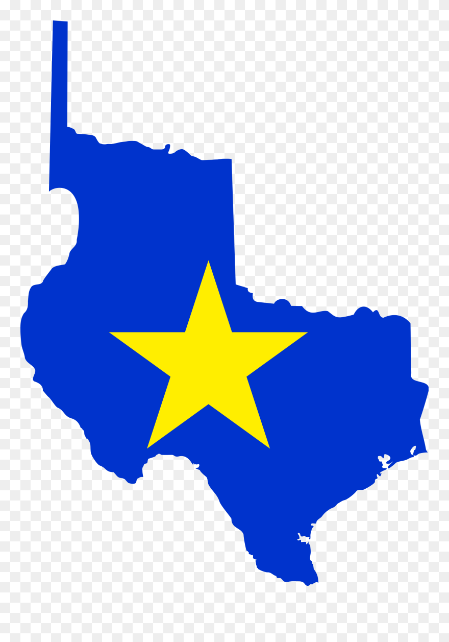 Texas Clipart Flag - Texas Flag Map 1836 - Png Download