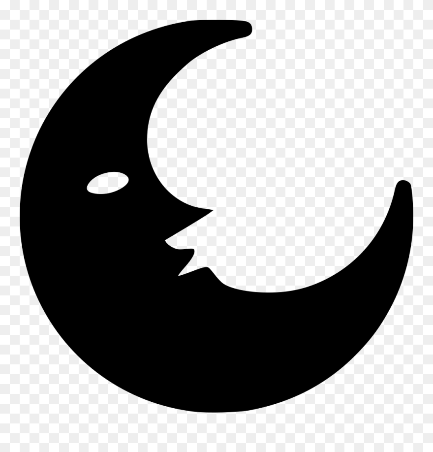 Half Moon Svg Png Icon Free Download - Transparent Transparent Background Black Moon Clipart
