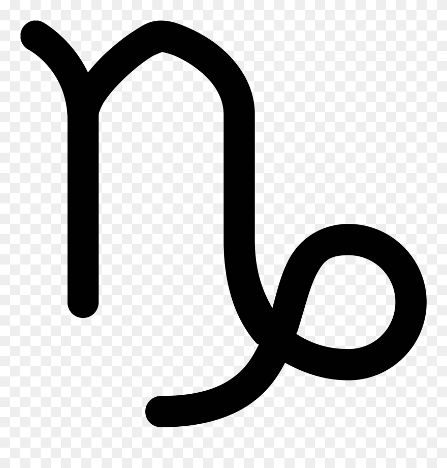 Transparent Half Moon Clipart - Capricorn Zodiac Sign Png