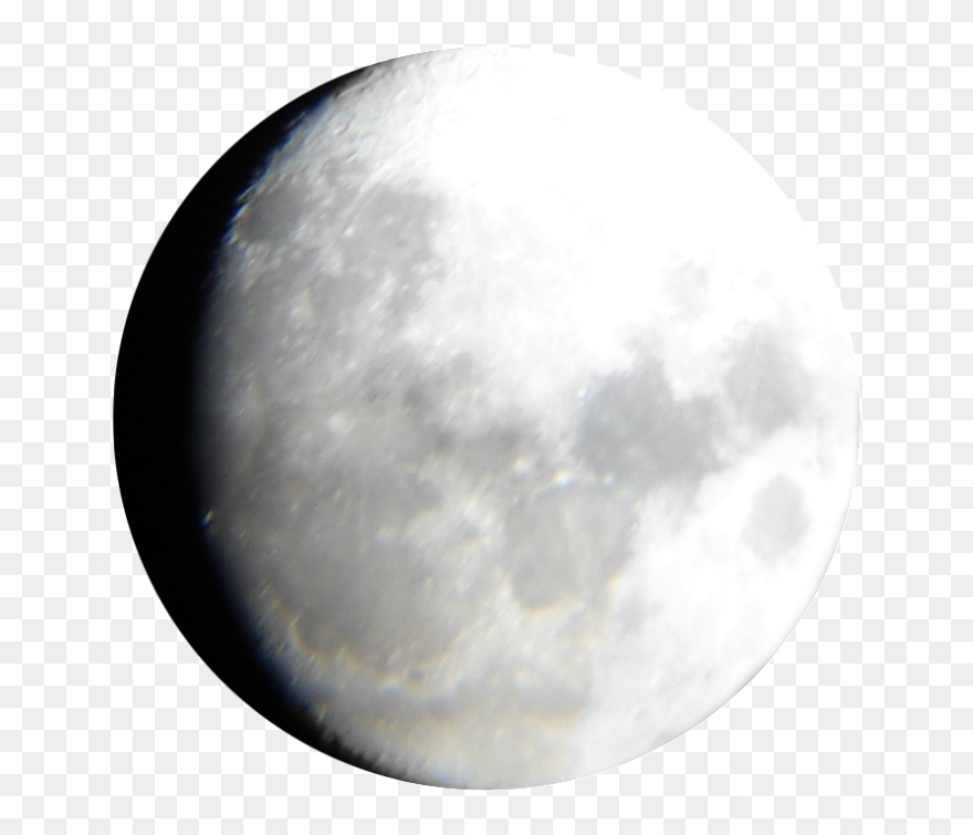 Moon Png - Half Transparent Moon Png Clipart