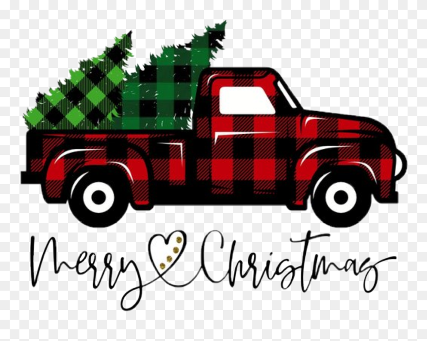 #christmas #truck #plaid #christmastruck #vintage #png Clipart