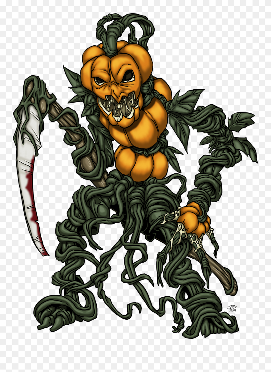 Image1 - Jack O Lantern Golem Clipart