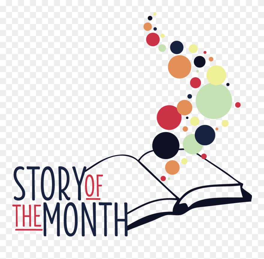 Story Of The Month - Book Reading Clipart Black And White - Png Download
