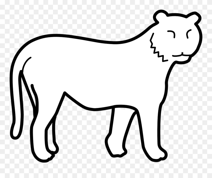 Clipart Black And White Images Tiger - Png Download