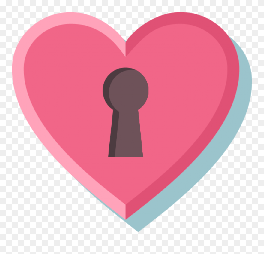 Locked Pink Heart Png Image - Heart Clipart