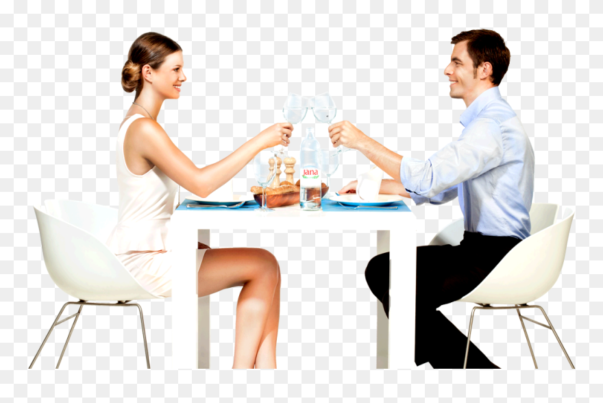 People Sitting At Table Png - People Eating At Table Clipart