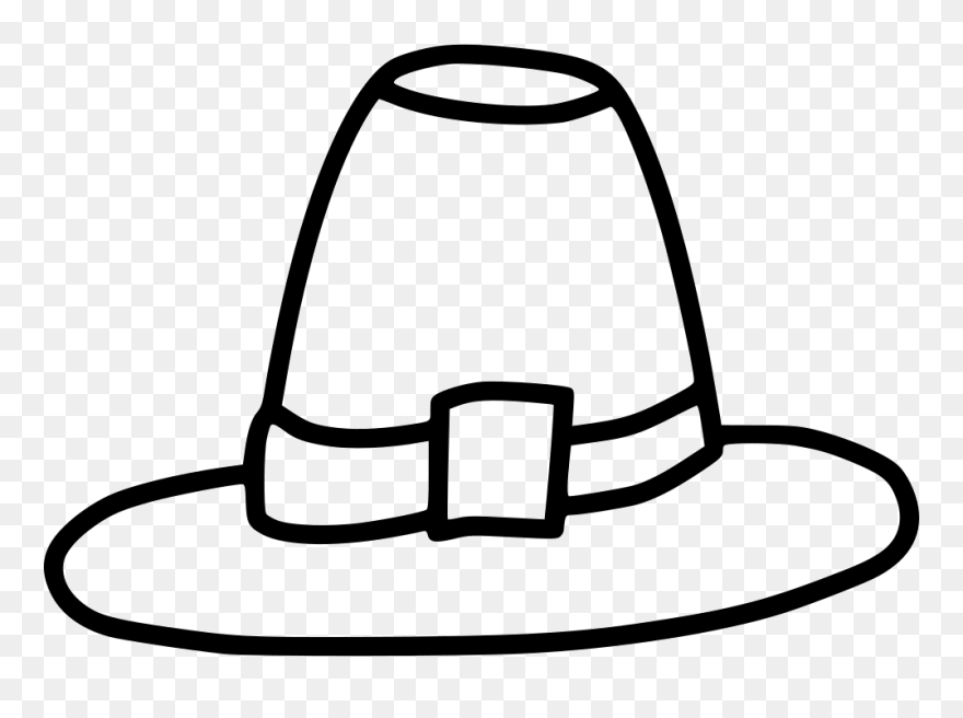 Clip Art Pilgrim"s Hat Drawing Computer Icons - Pilgrim Drawing Transparent - Png Download