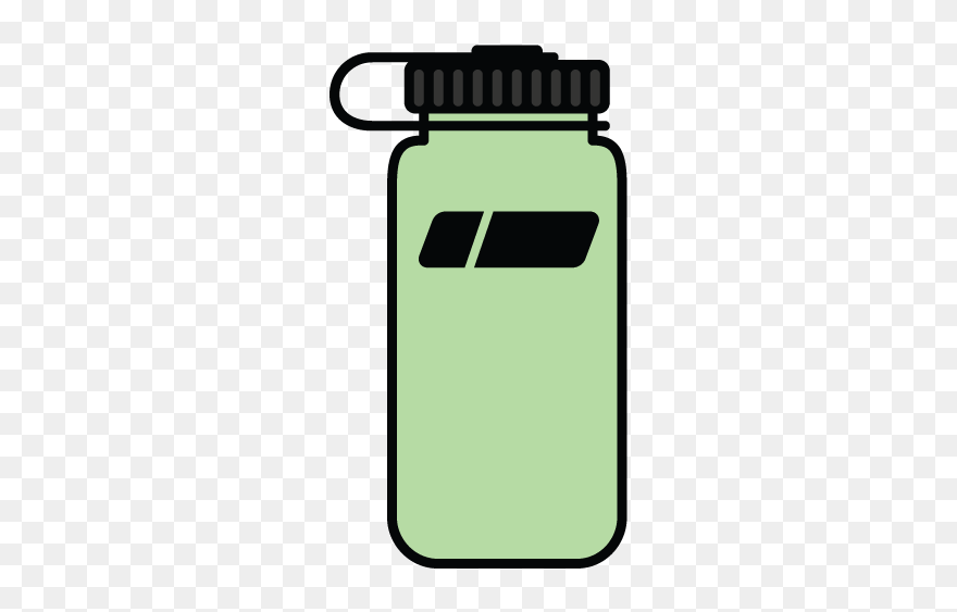 Nalgene Love - Green Water Bottle Clipart - Png Download