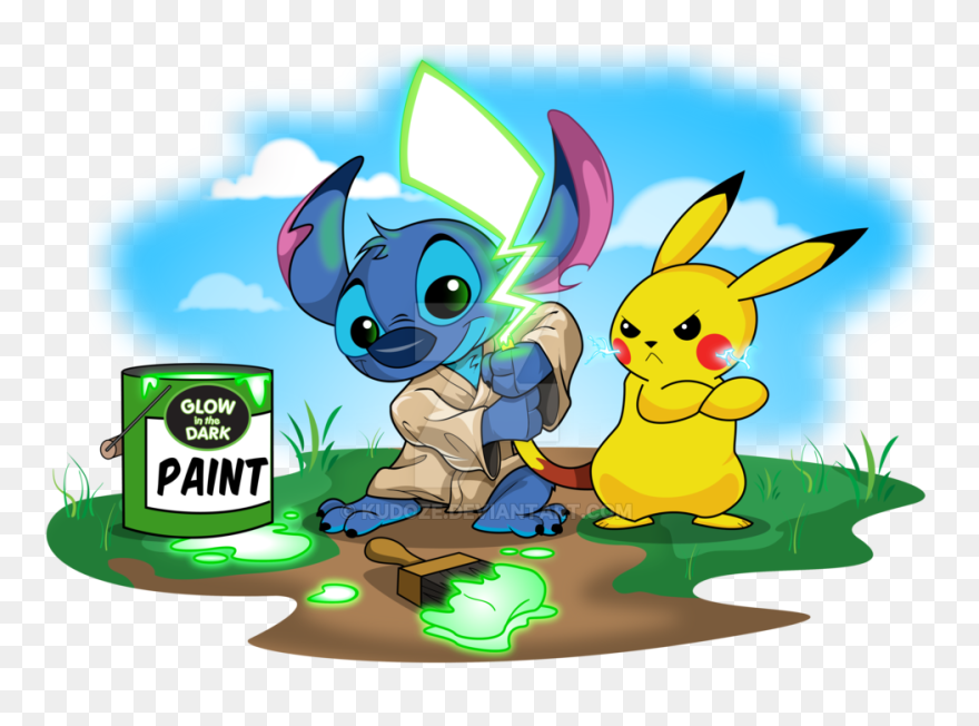 No Caption Provided - Stitch And Pikachu Clipart