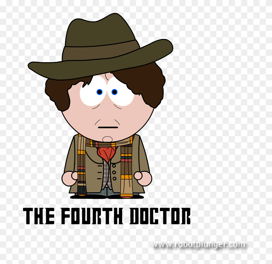 Transparent Dr Who Clipart - Doctor Who Tom Baker Cartoon - Png Download