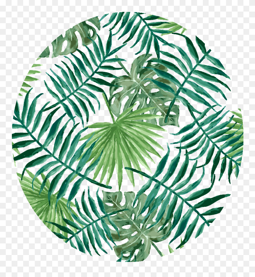 Tropical Leaf Pattern Fabric Clipart