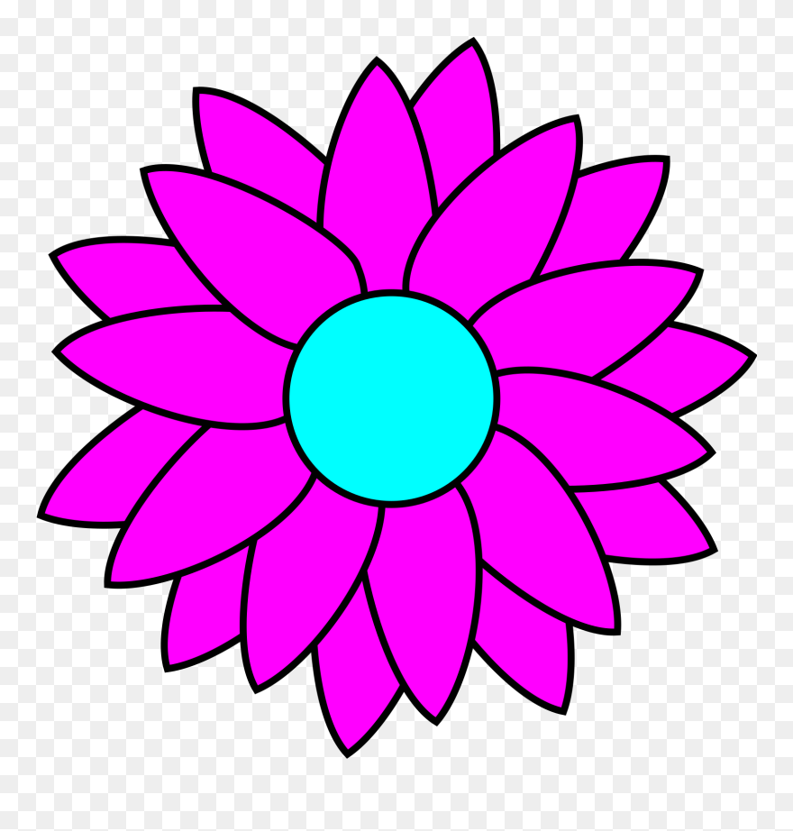 Easy Simple Sunflower Drawing Clipart