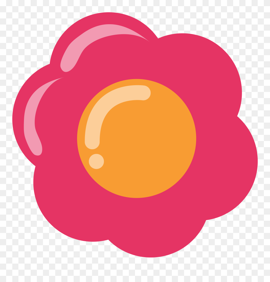 Pink Cartoon Flower - Pink Flower Clip Art - Png Download