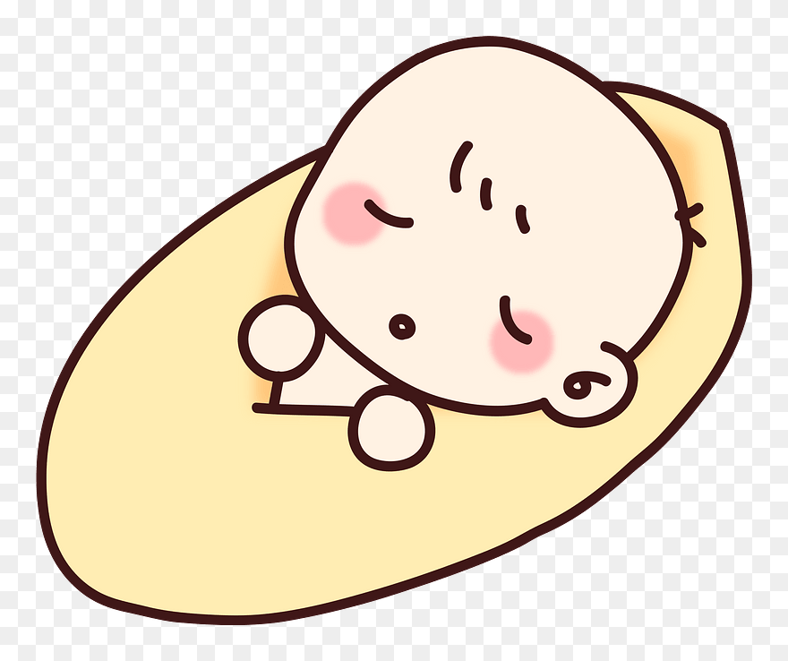 Baby Sleeping Clipart - 出産 おめでとう ござい ます - Png Download