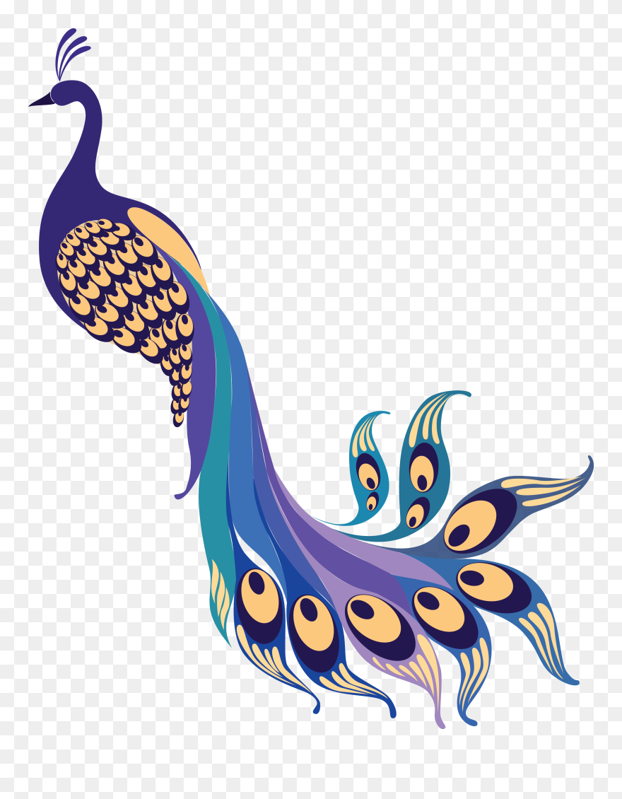 Peacock Png Clipart On Getdrawings - Vector Transparent Peacock Png