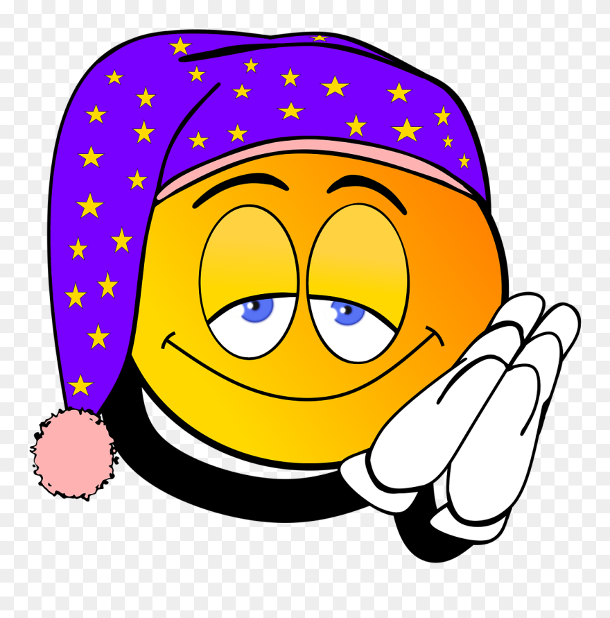 Sleep Smiley Tired Free Photo - Good Night Funny Cartoon Clipart