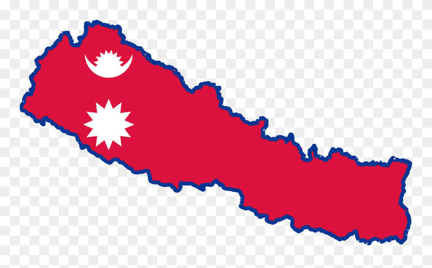 7 Flag Of Nepal Clip Art - Nepal Map And Flag - Png Download
