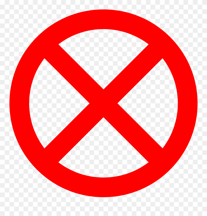 No Symbol Clip Art - Circle Transparent X Mark - Png Download