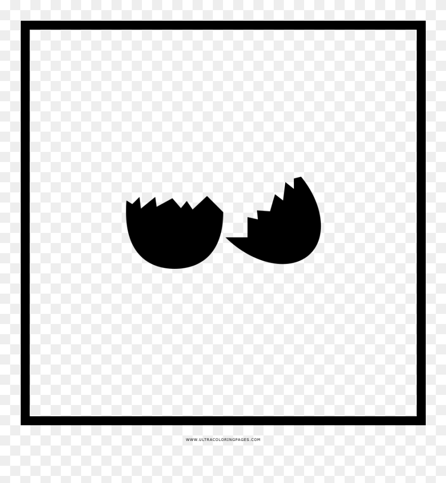 Cracked Egg Coloring Page Clipart