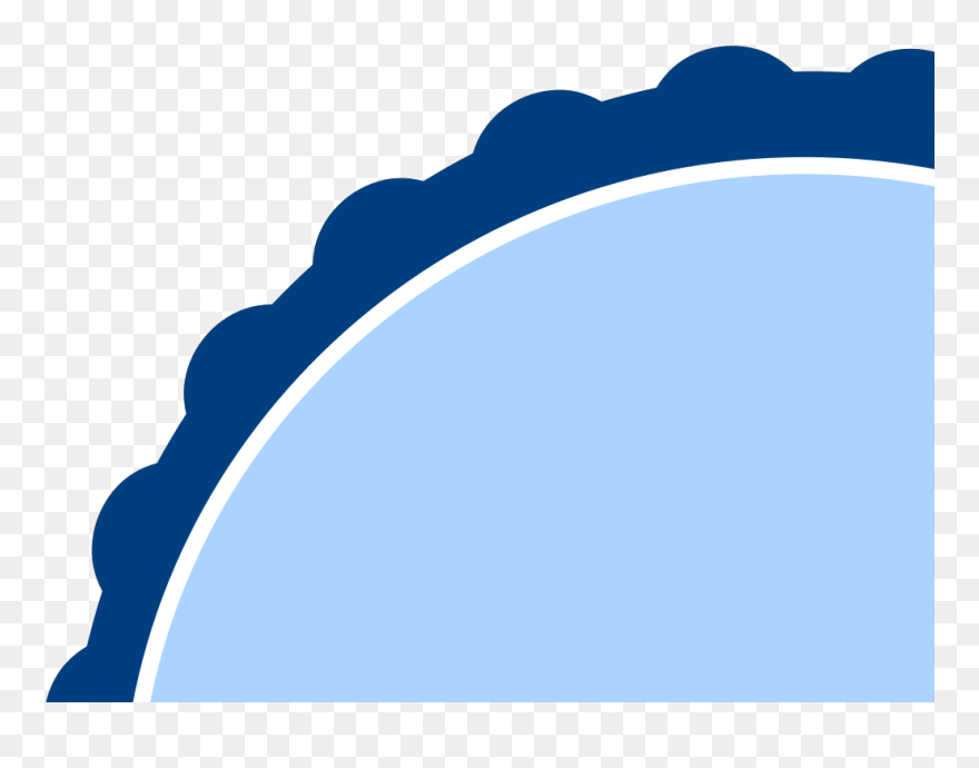 Navy Banded Blue Scalloped Circle Svg Clip Arts - Png Download