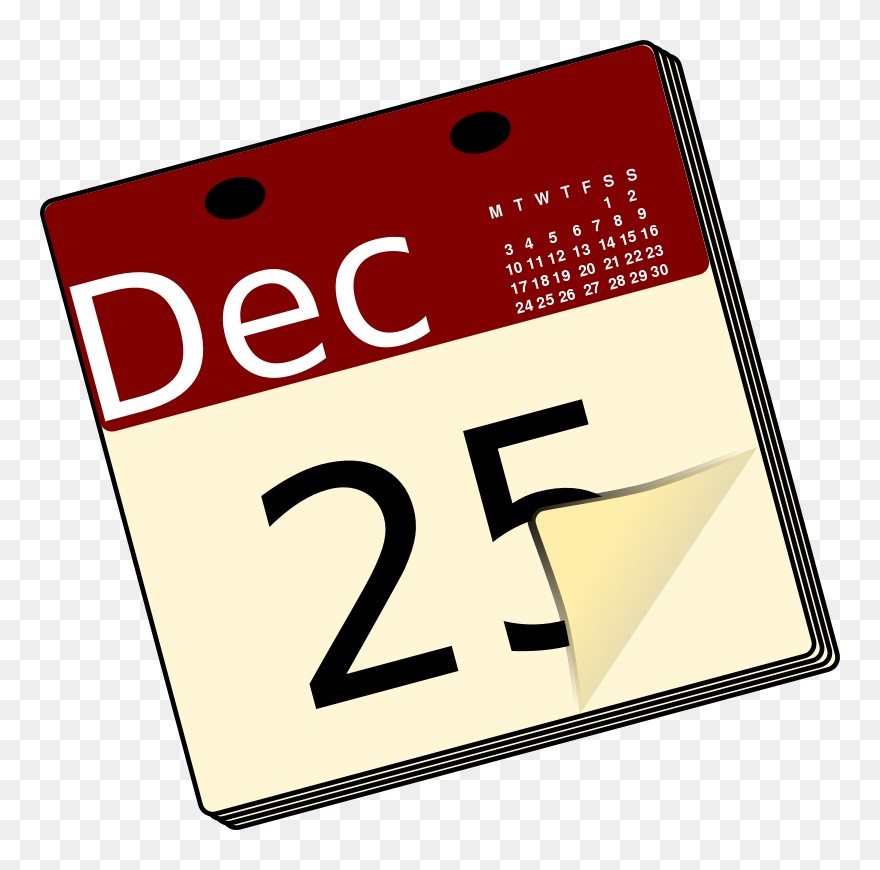 Free Calendar - December Calendar Clipart - Png Download