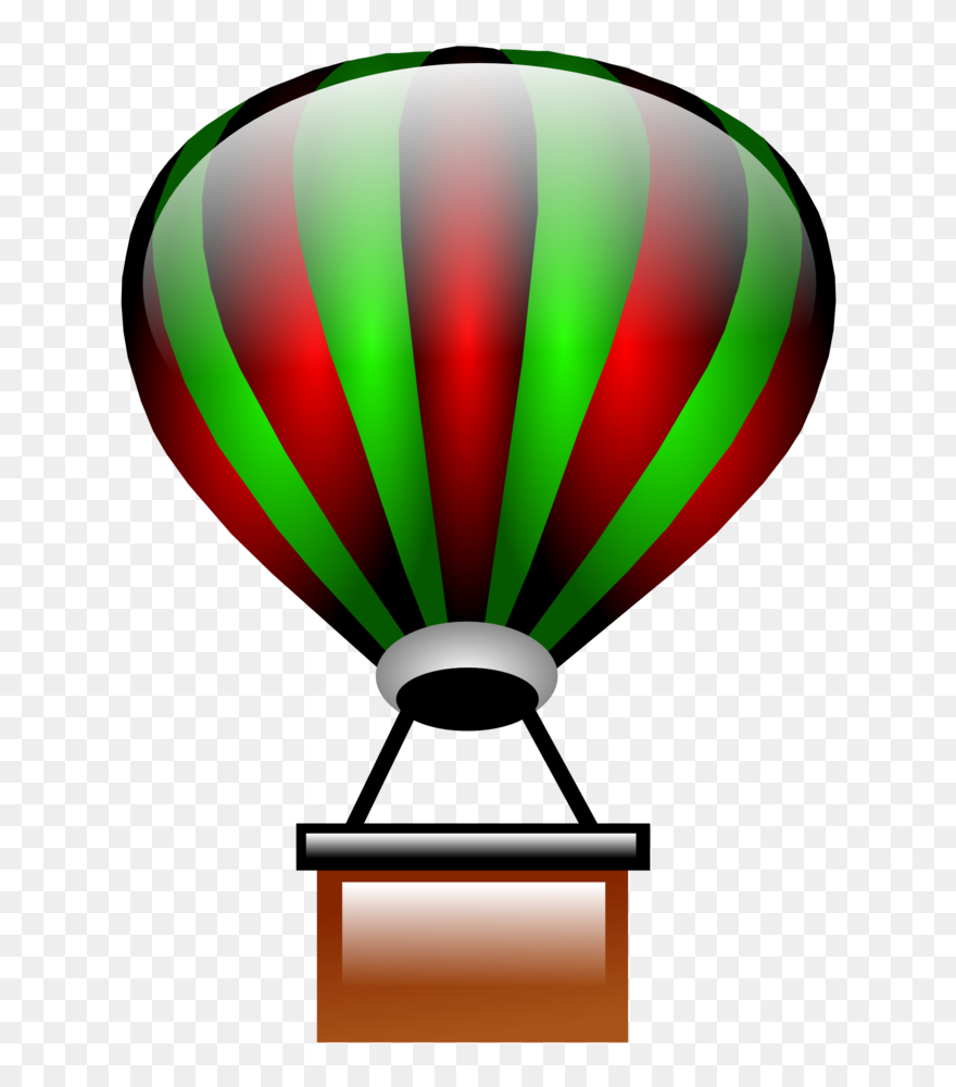 Red And Green Hot Air Balloon - Hot Air Balloon Red And Green Clipart