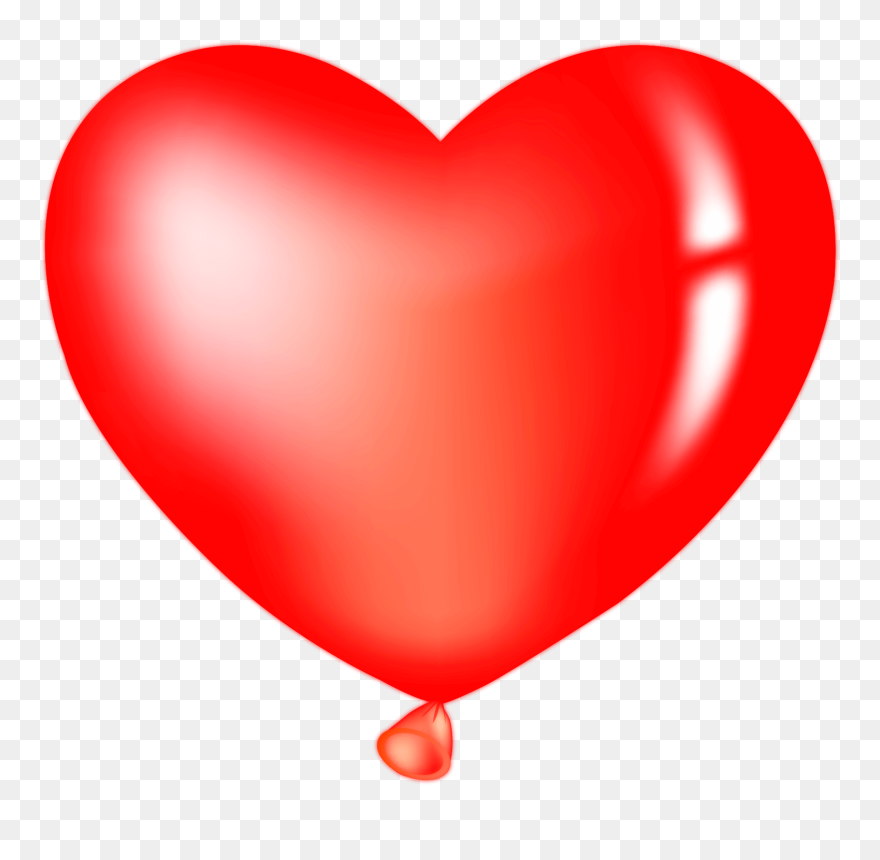 Clip Art Heart Balloon - Png Download