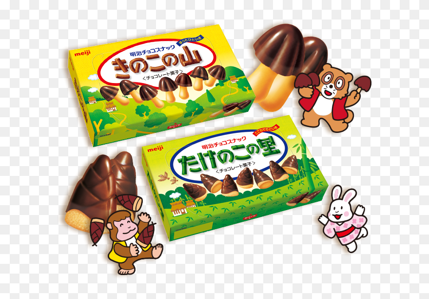Kinoko No Yama & Takenoko No Sato (forest Of Bamboo - Japan Chocolate Clipart