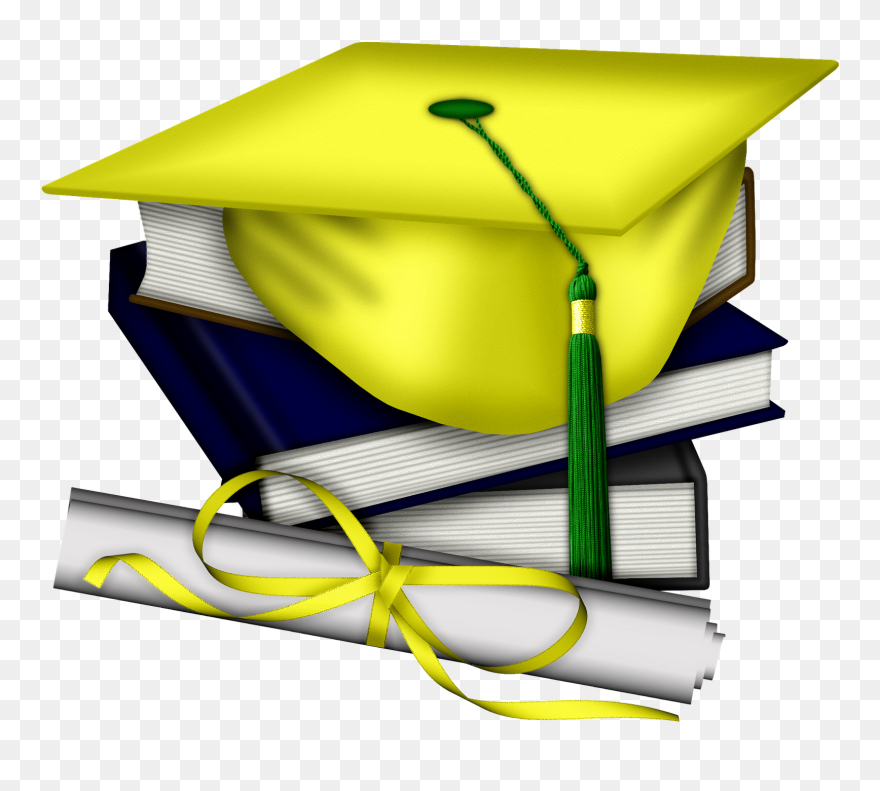Transparent Clipart For Graduation Invitations - Graduation Cap And Diploma Png