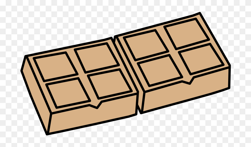 Chocolate Bar, White Chocolate - Chocolate Bar Black And White Png Clipart