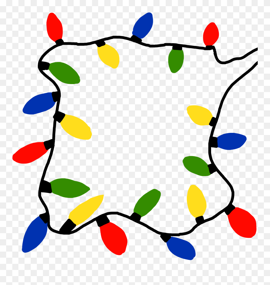 #lights #christmas #christmaslights #fairylights #border - Cartoon Fiarylights Clipart