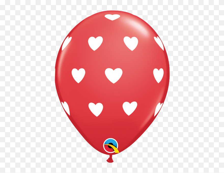 Big Hearts Red Balloon - Balloons With Hearts Clipart
