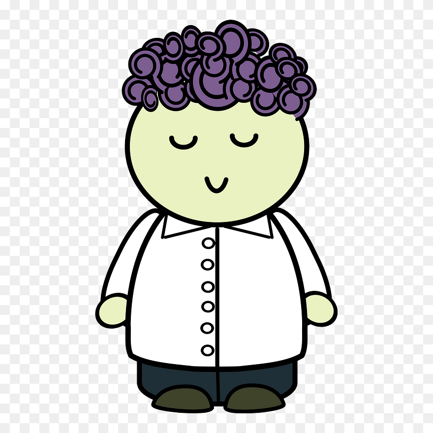 Person 4 Clipart - Animasi Kartun Rambut Keriting - Png Download