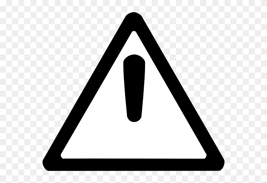 Caution Clipart Black And White - Png Download