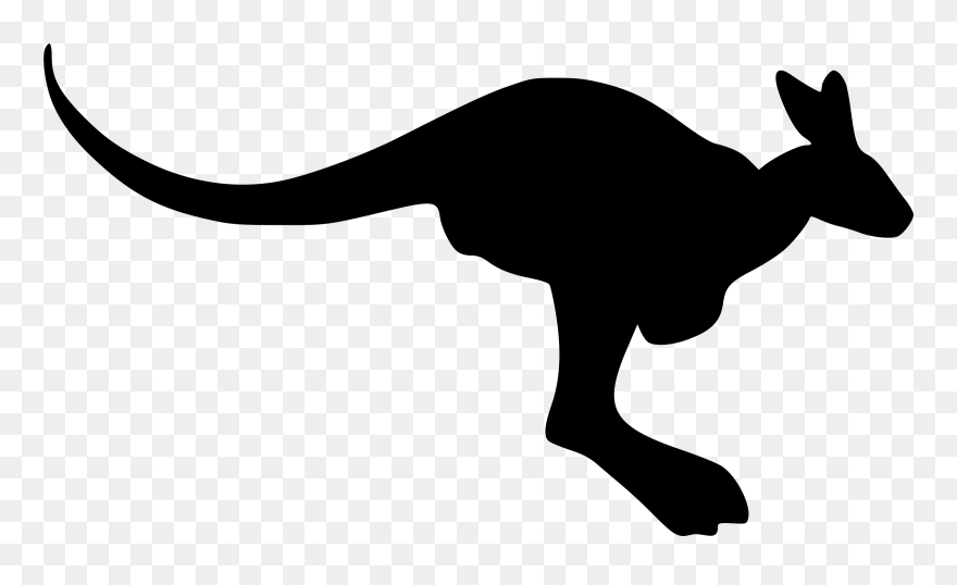 Best 58 Kangaroo Transparent Background On Hipwallpaper - Kangaroo Silhouette Clip Art - Png Download