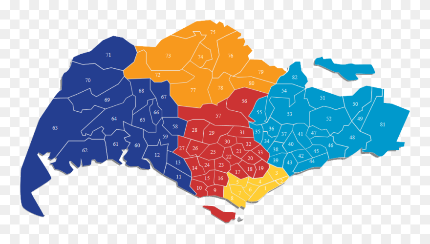 Map Codes Singapore In Mail Post Postal Clipart - Postal Codes In Singapore - Png Download