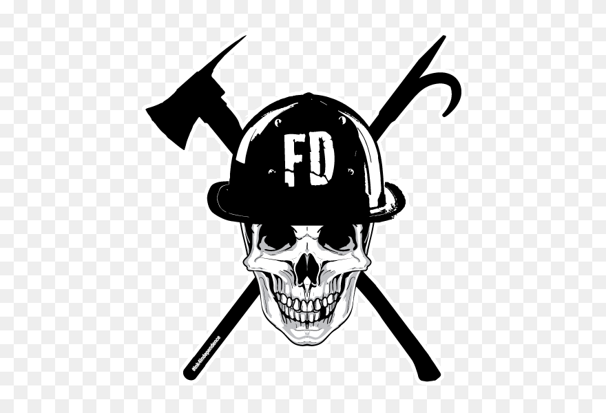 Firefighter Skulls Clipart
