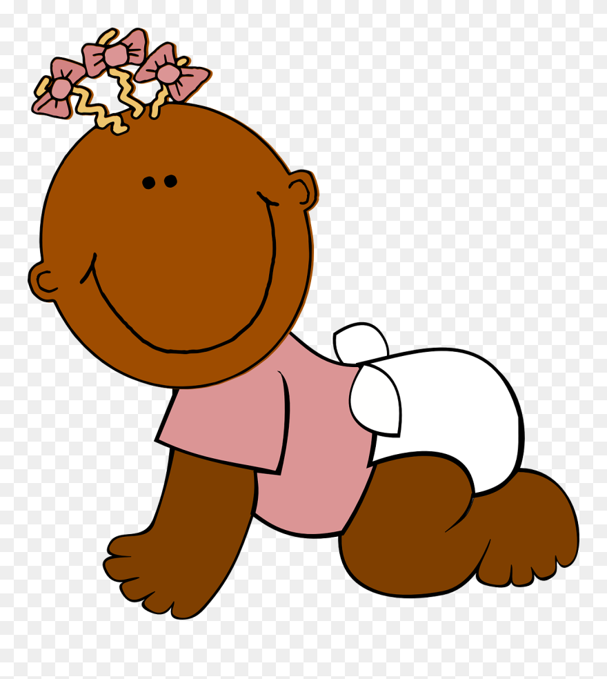 Transparent Baby Clip Art - Clip Art Black Baby - Png Download