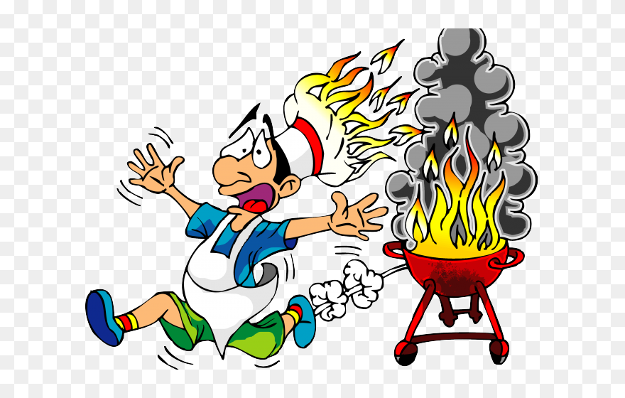 Family Bbq Clipart - Can T Cook Cartoon - Png Download