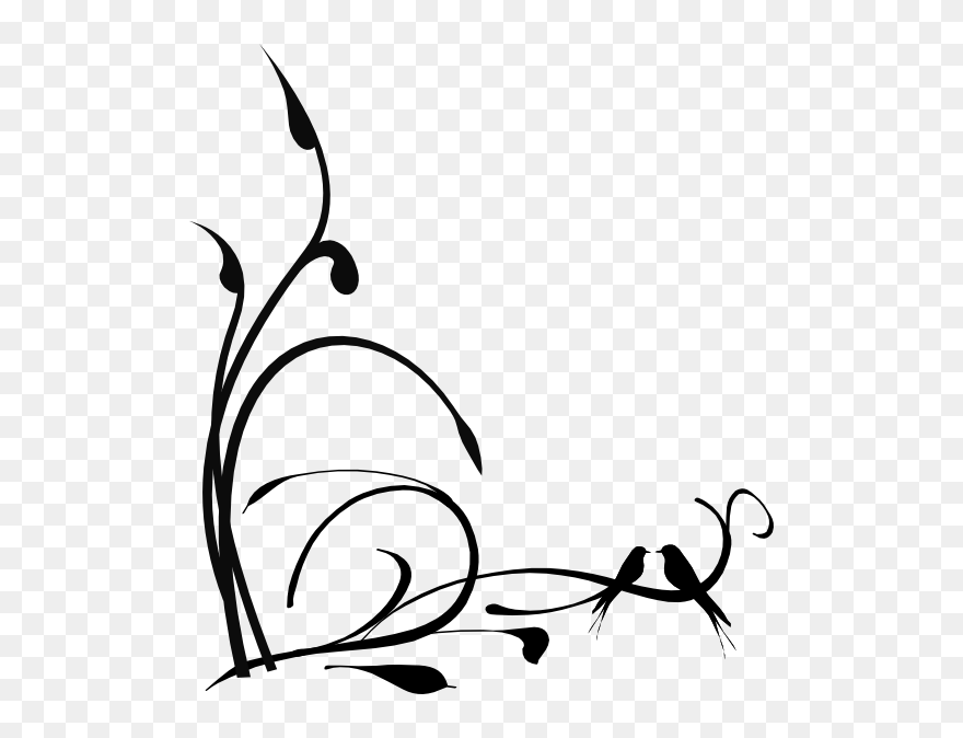 Branch Vector Png - Birds On Branches Black Clipart
