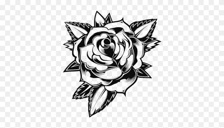 Art,rose Order,monochrome Photography - Black And White Roses Tattoo Drawings Transparent Clipart