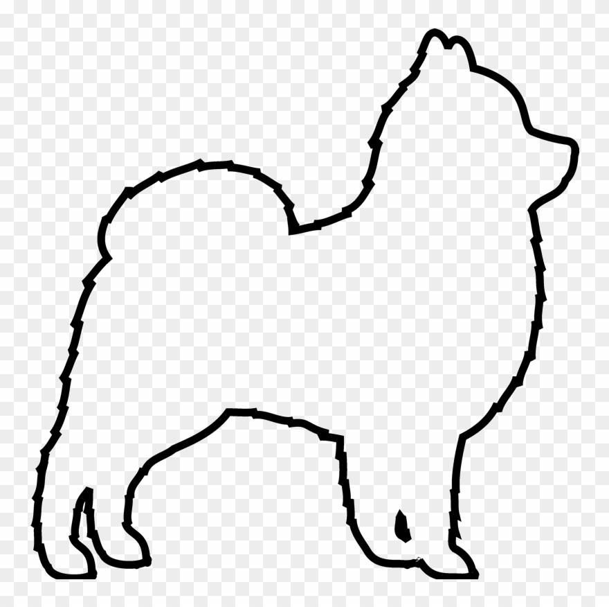 Outline Of A Dog - Pomeranian Face Outline Vector Clipart