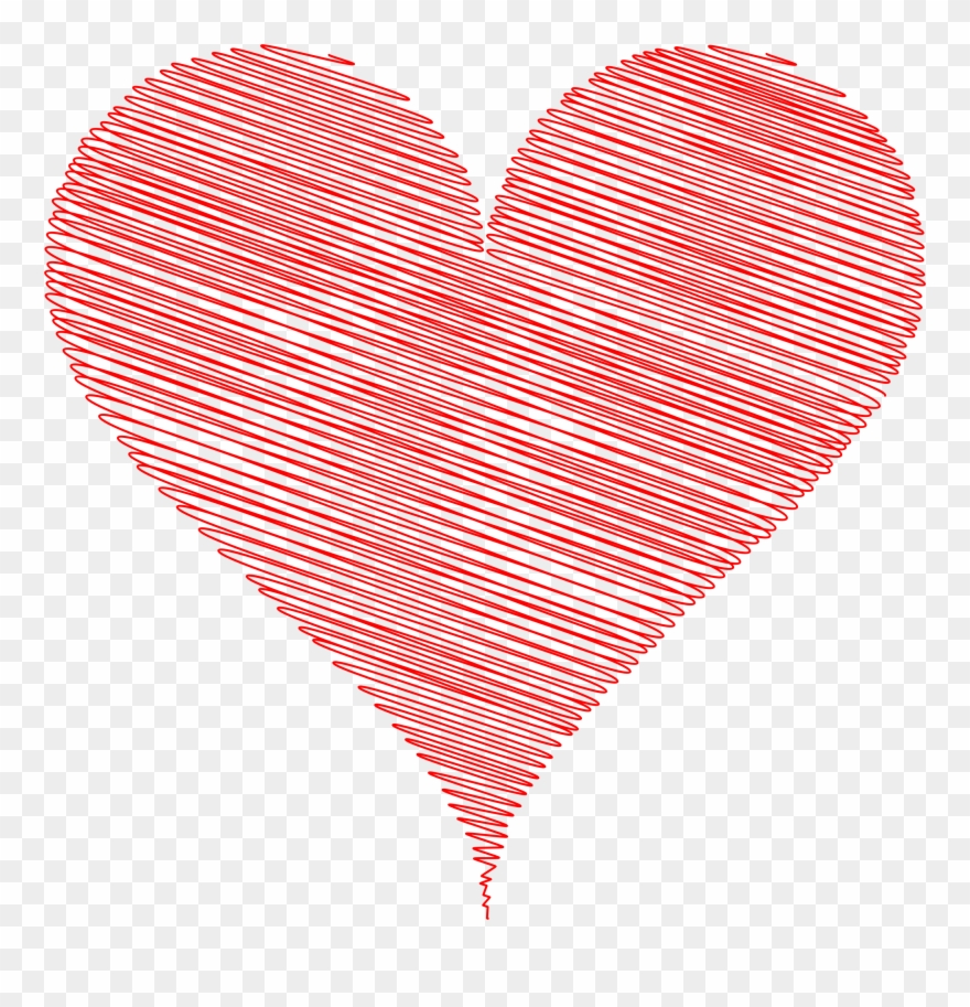Heart Clipart Scribble - Love Heart Clipart - Png Download