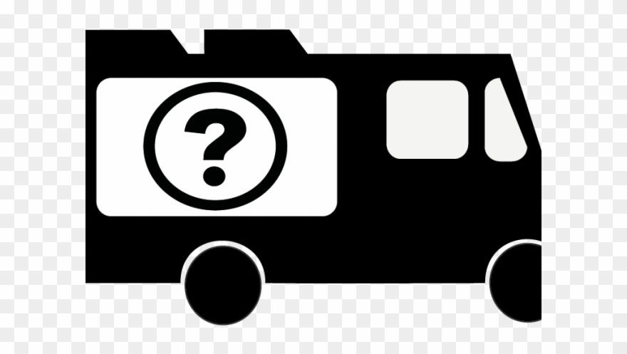 Delivery Clipart Food Truck - Food Truck Black And White - Png Download