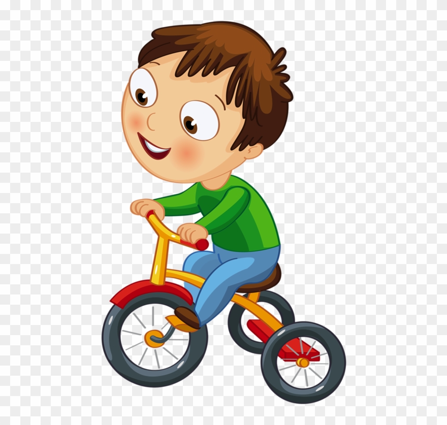 Clip Art Kid Playing Clock Time Pinterest - Tricycle Clip Art - Png Download