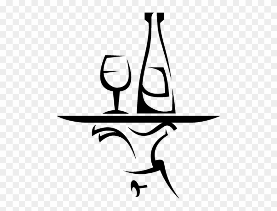 Waiters Tray Wall Sticker - Chef Cooking Clipart Black And White - Png Download