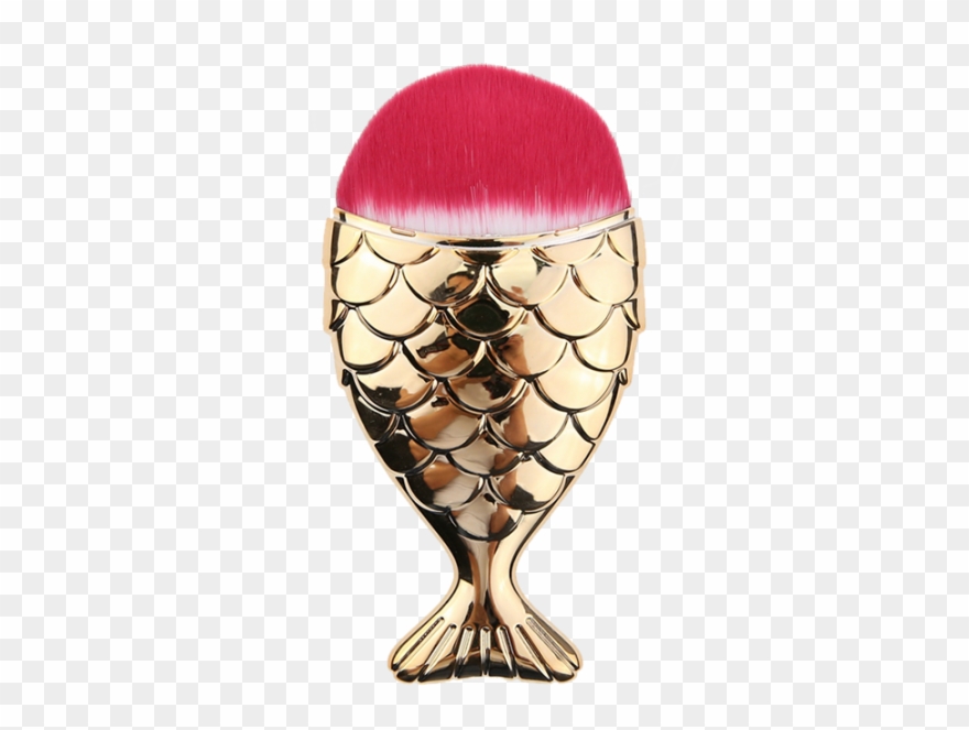 Mermaid Shape Portable Facial Makeup Brush Clipart