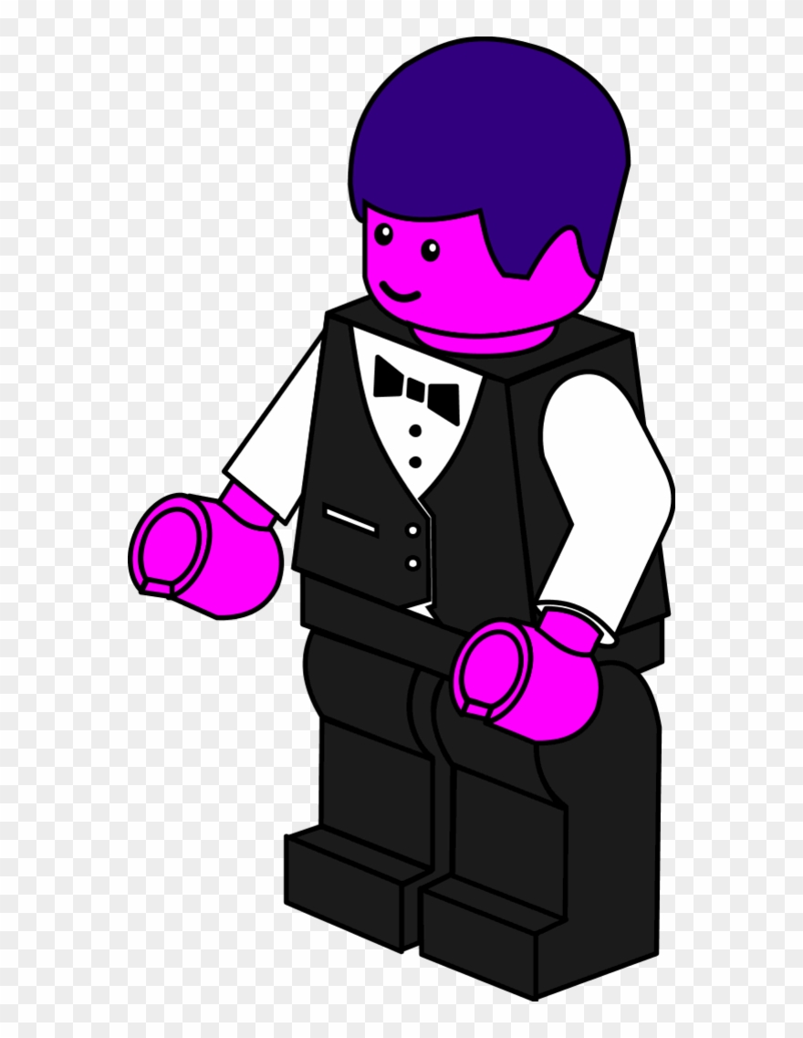 Lego Town Waiter Vector Svg Clipart Png Download Free - Lego Clipart Transparent Png