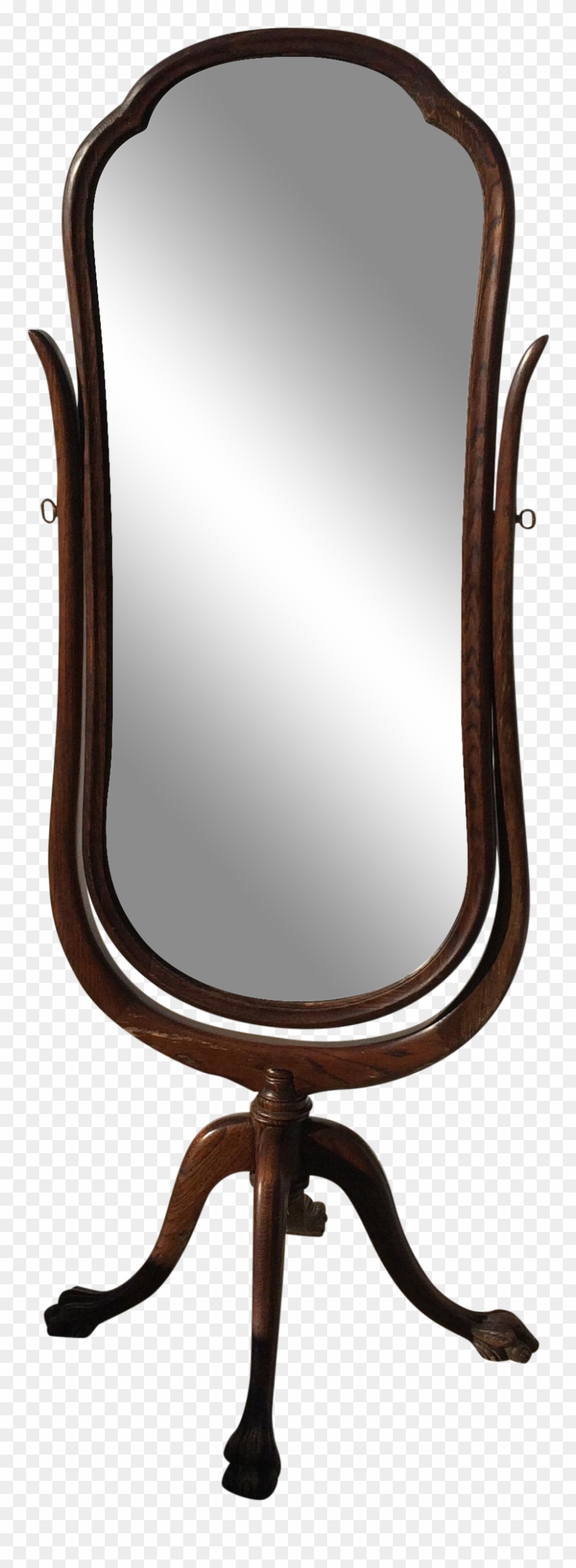 Mirror Clipart Floor Mirror - Antique Cheval Mirror - Png Download